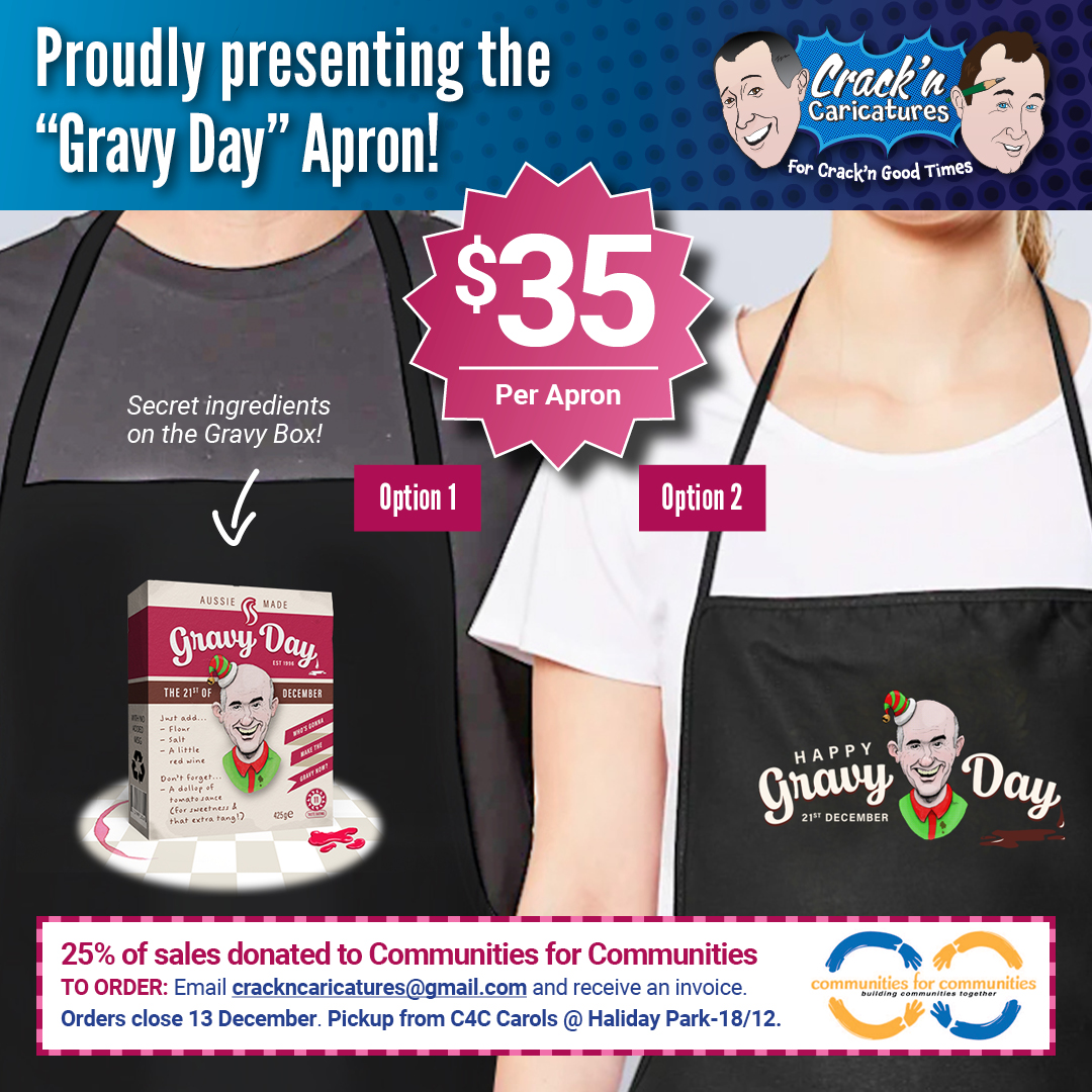 Gravy Day Apron C4C fundraiser Insta